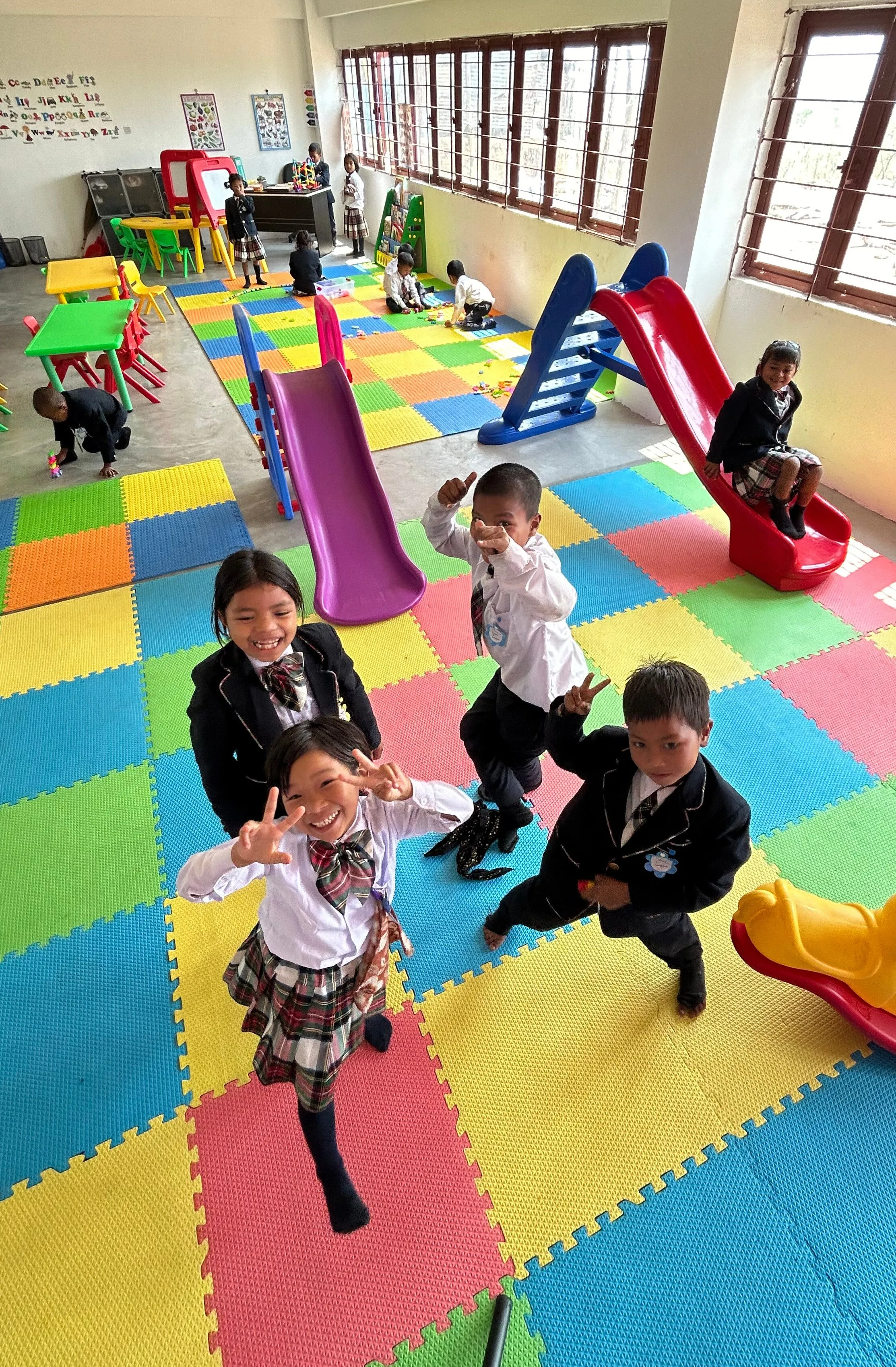 Children walking to school